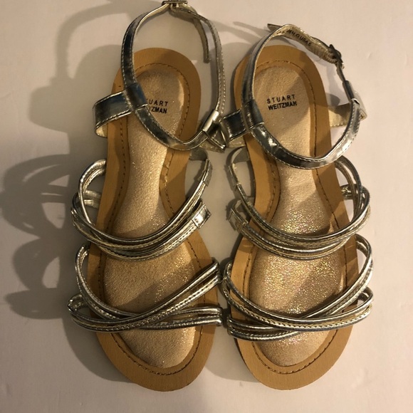 stuart weitzman silver strappy sandals - Picture 2 of 5